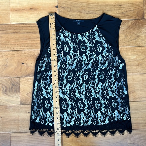 Pink Tartan Black Lace Top. Size M - Picture 7 of 11